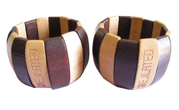 Wooden Bracelet with Laser Logo