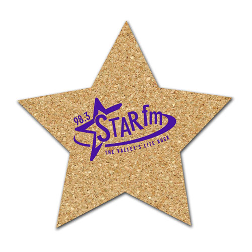 Printed Star Shape Cork        Coaster