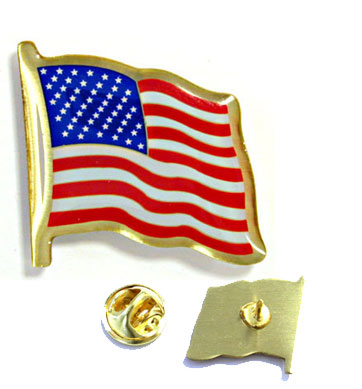 USA Flag Metal Lapel Pins