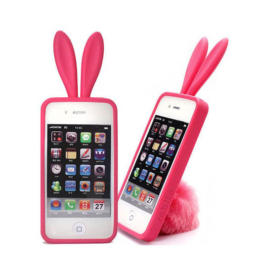 Cute Rabbit Ear Silicone           Iphone Cover