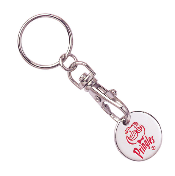 Shopping Trolley Chip with             Carabiner Keychain