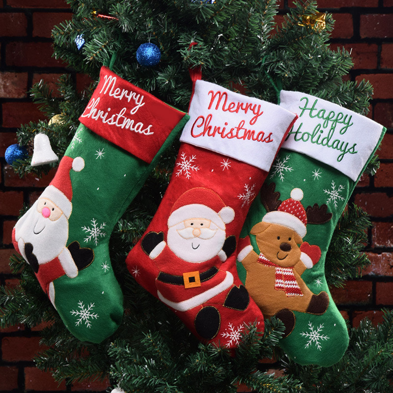 Christmas decorations socks for gift
