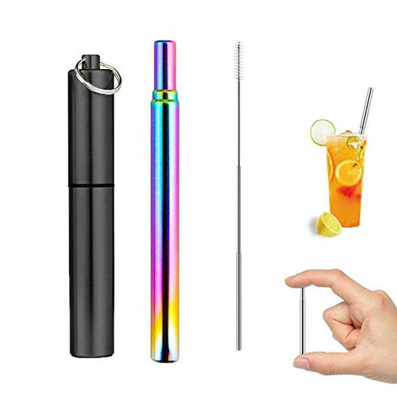 FDA Approved Stainless Steel Collapsible Straw