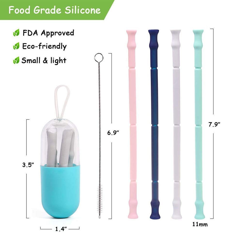Cups Reusable Collapsible Straw Customized Folding Drinking