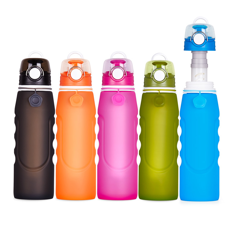 Hot Selling Medical Grade Silicone BPA Free Water Bottle Wit