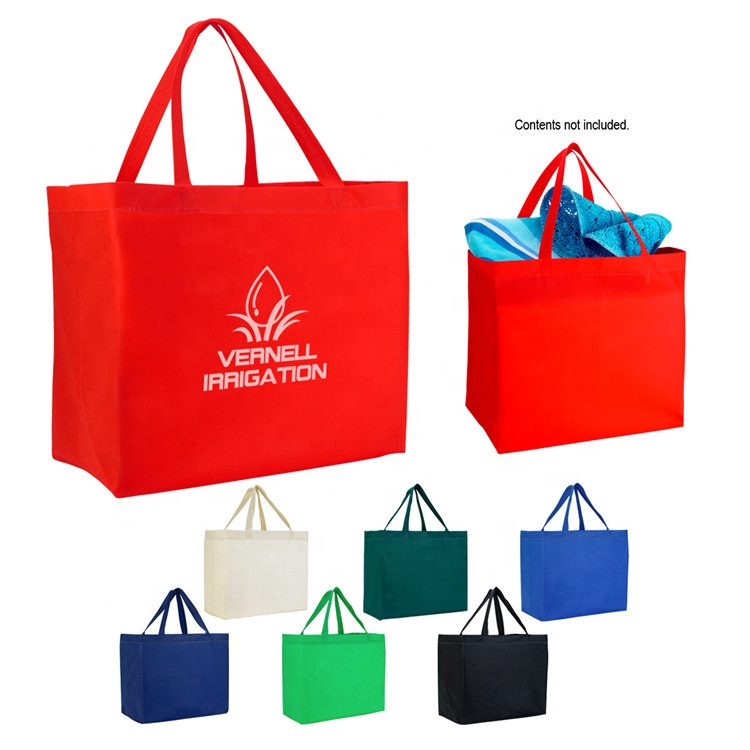 Promotional pp non-woven printed tote shopping bag wholesal