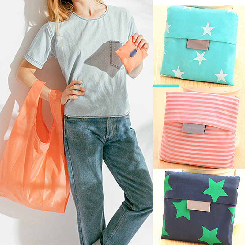 Folding Shopping Shoulder Grocery Bag Pouch Tote Handbag Reu