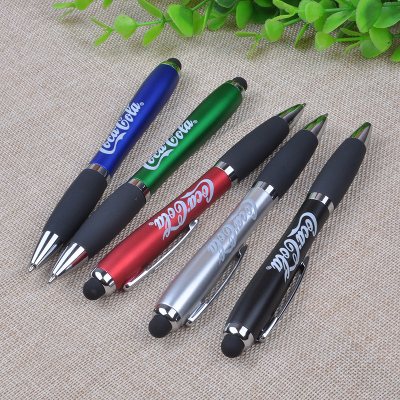 customized Led Laser Light up Ball ballpoint Pen with Rubber